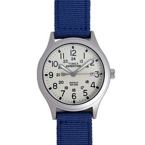 Timex Expedition Indiglo Cream Dial Men's Blue Nyon Strap TW4B13800